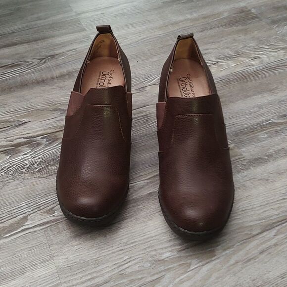 Croft & Barrow brown ortholite clogs  ankle boots Sz 8 - Picture 2 of 7